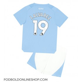 Manchester City Julian Alvarez #19 Hjemme Trøje Børn 2023-24 Kortærmet (+ Korte bukser)